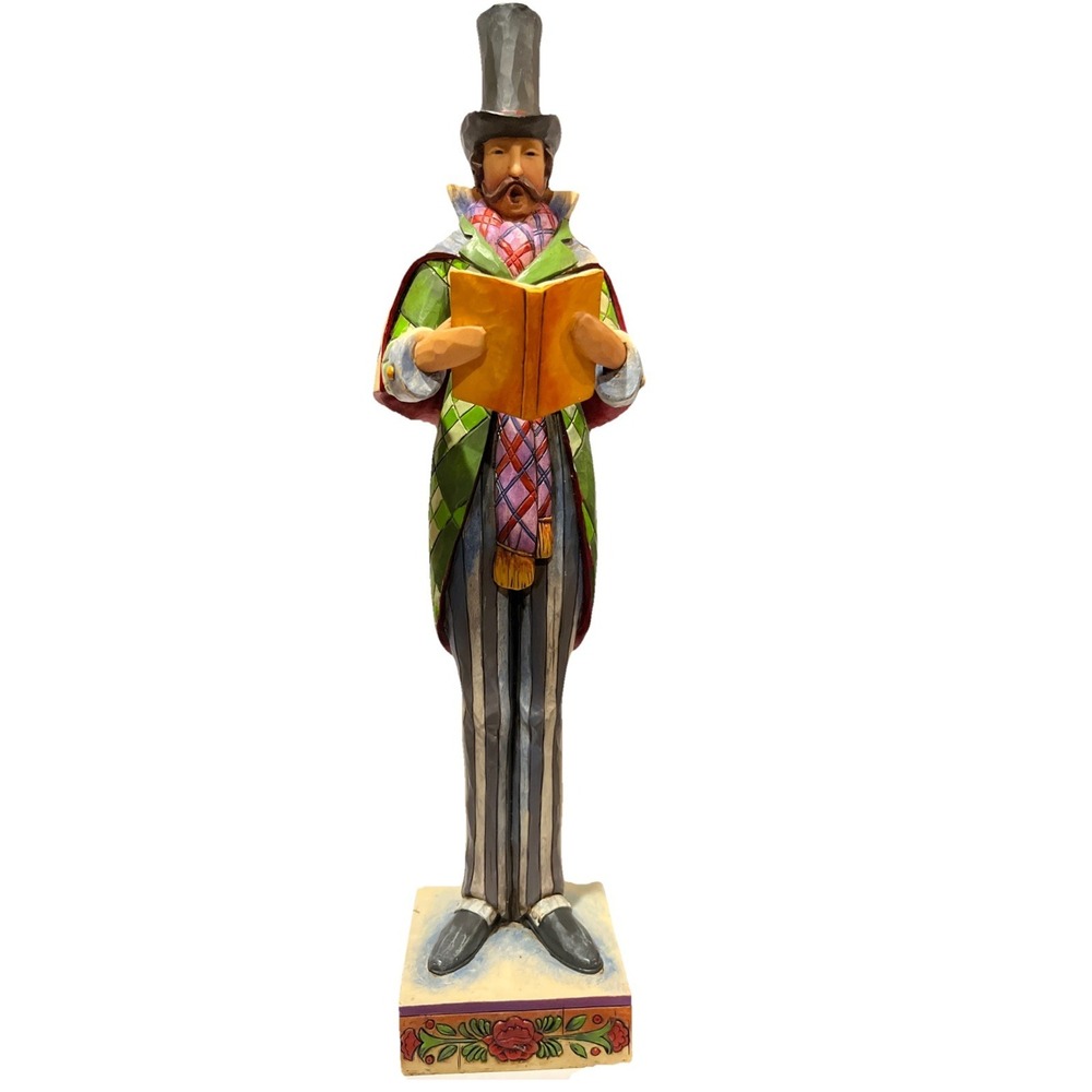 Jim Shore Here We Come A Caroling Christmas Figurine Tall Man Top Hat Hand Paint